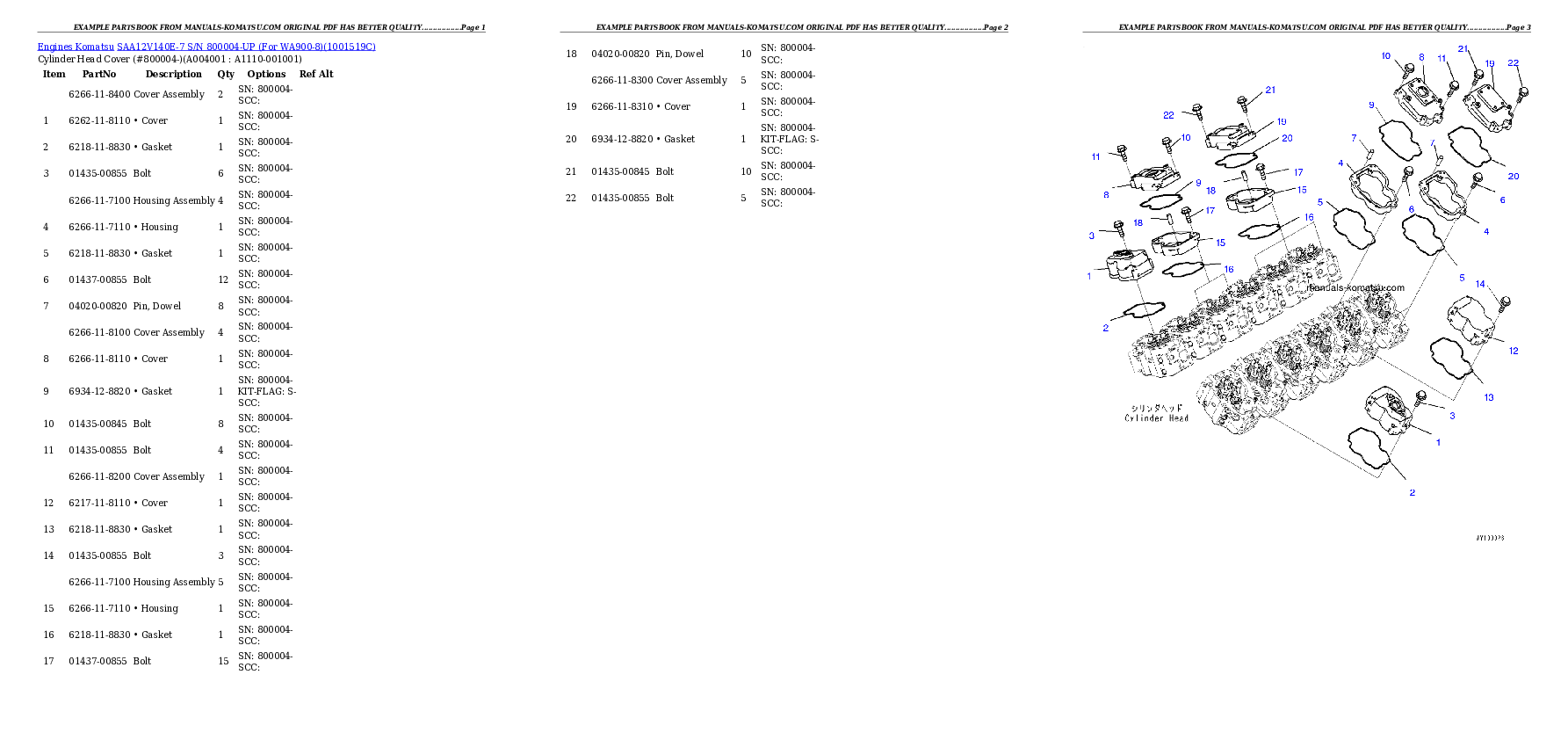 Protected: SAA12V140E-7 S/N 800004-UP (For WA900-8) Partsbook