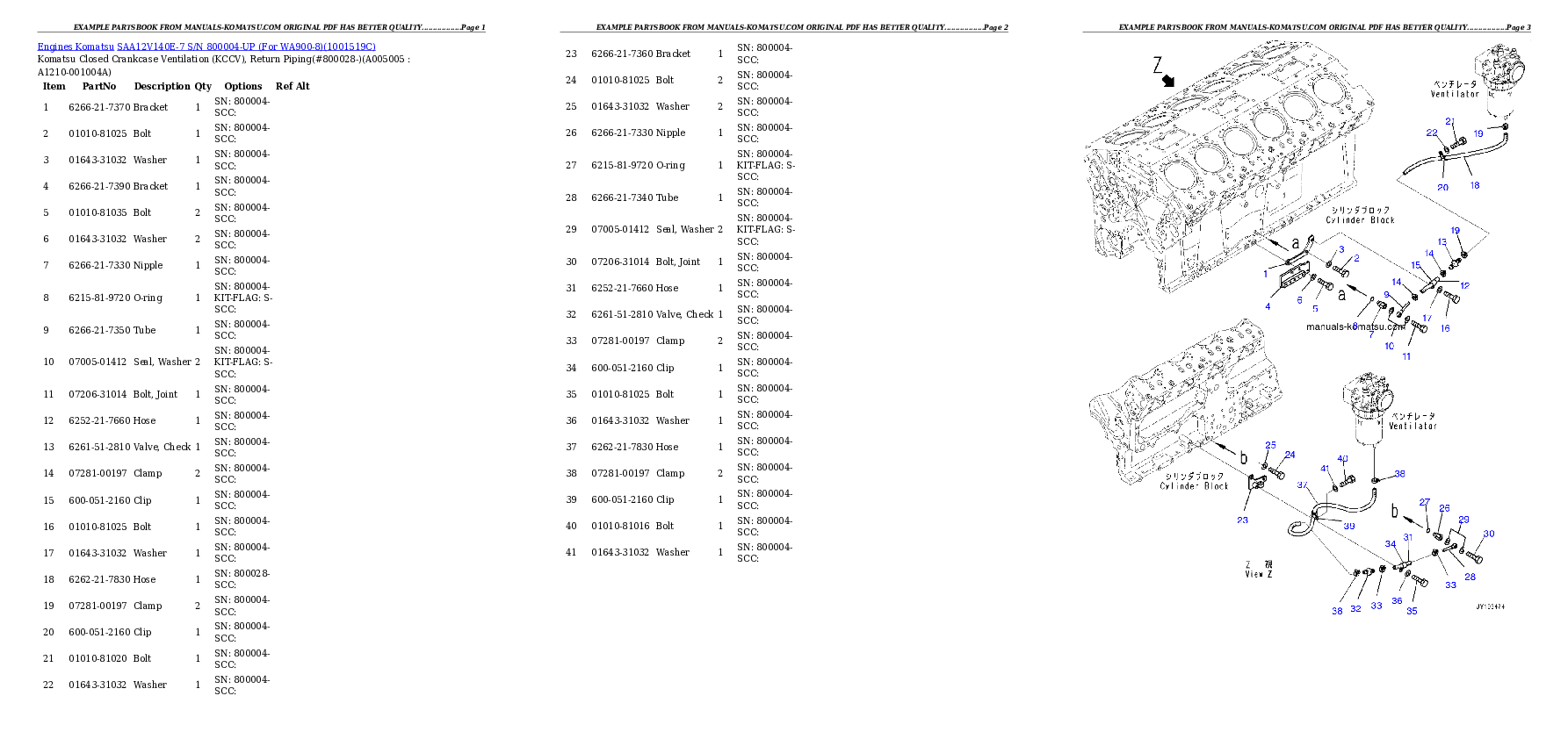 Protected: SAA12V140E-7 S/N 800004-UP (For WA900-8) Partsbook