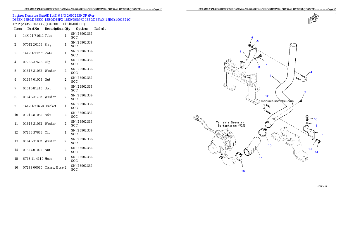 Protected: SAA6D114E-6 S/N 26902339-UP (For D65EX-18/D65EXI-18/D65PX-18/D65PXI-18/D65WX-18) Partsbook