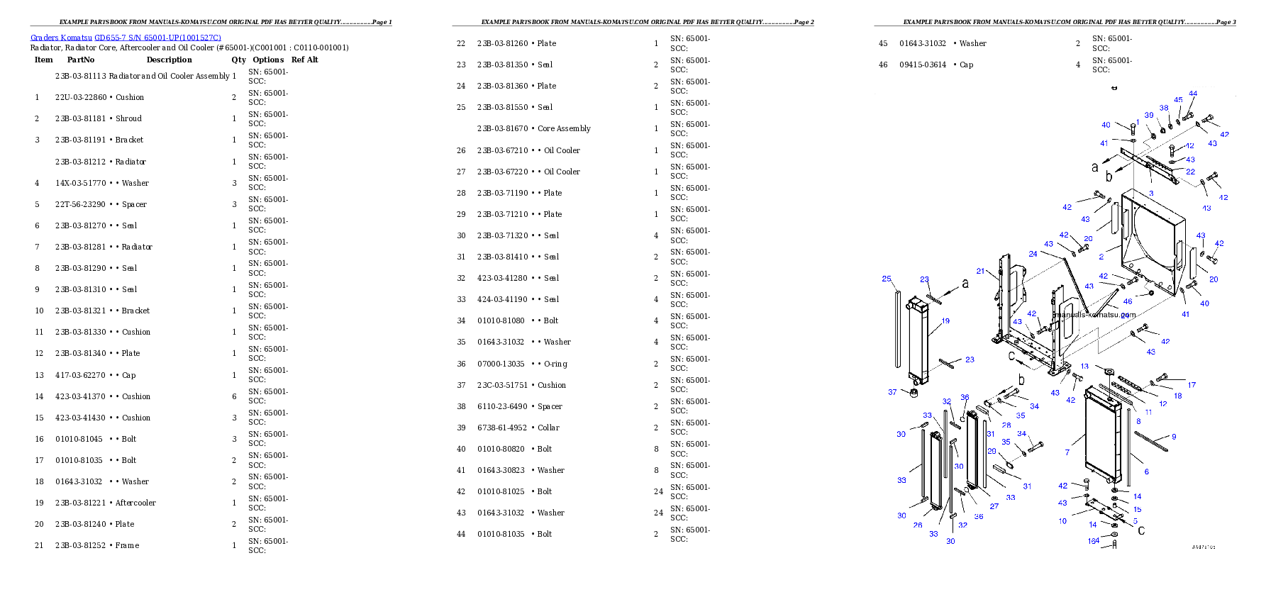 Protected: GD655-7 S/N 65001-UP Partsbook