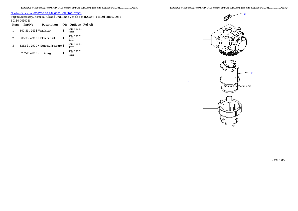 Protected: GD675-7E0 S/N 65001-UP Partsbook