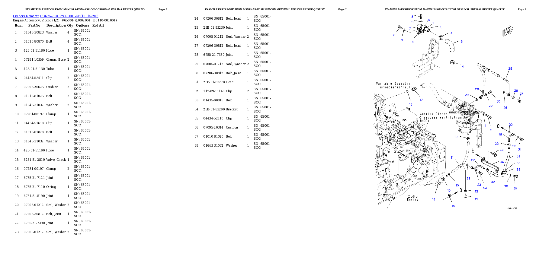 Protected: GD675-7E0 S/N 65001-UP Partsbook