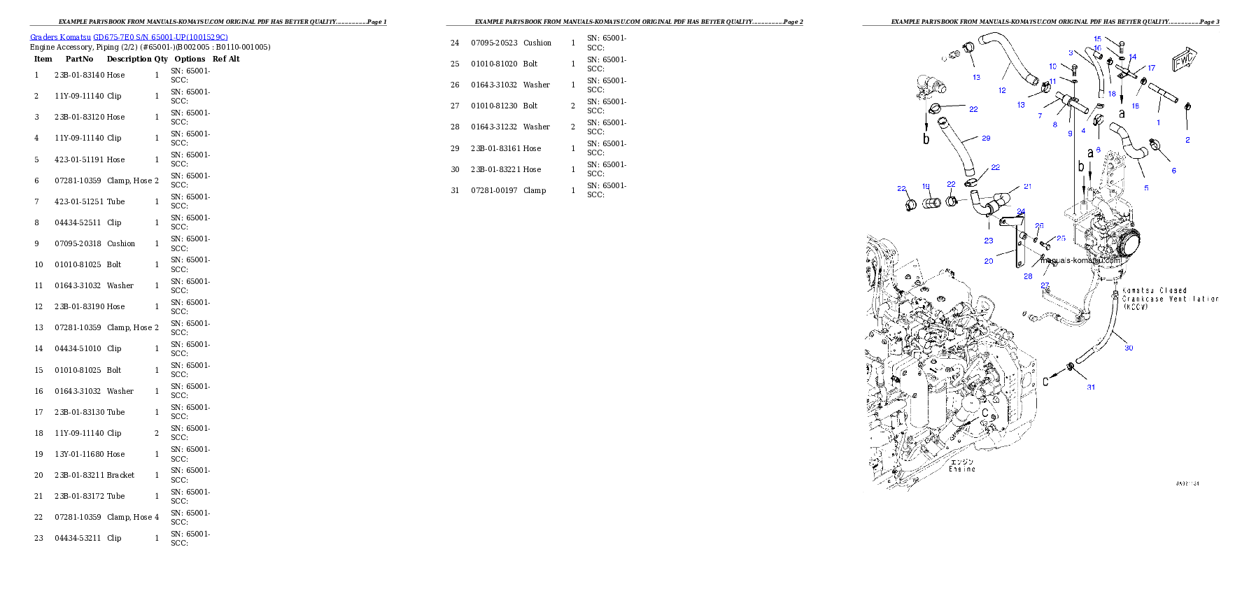 Protected: GD675-7E0 S/N 65001-UP Partsbook