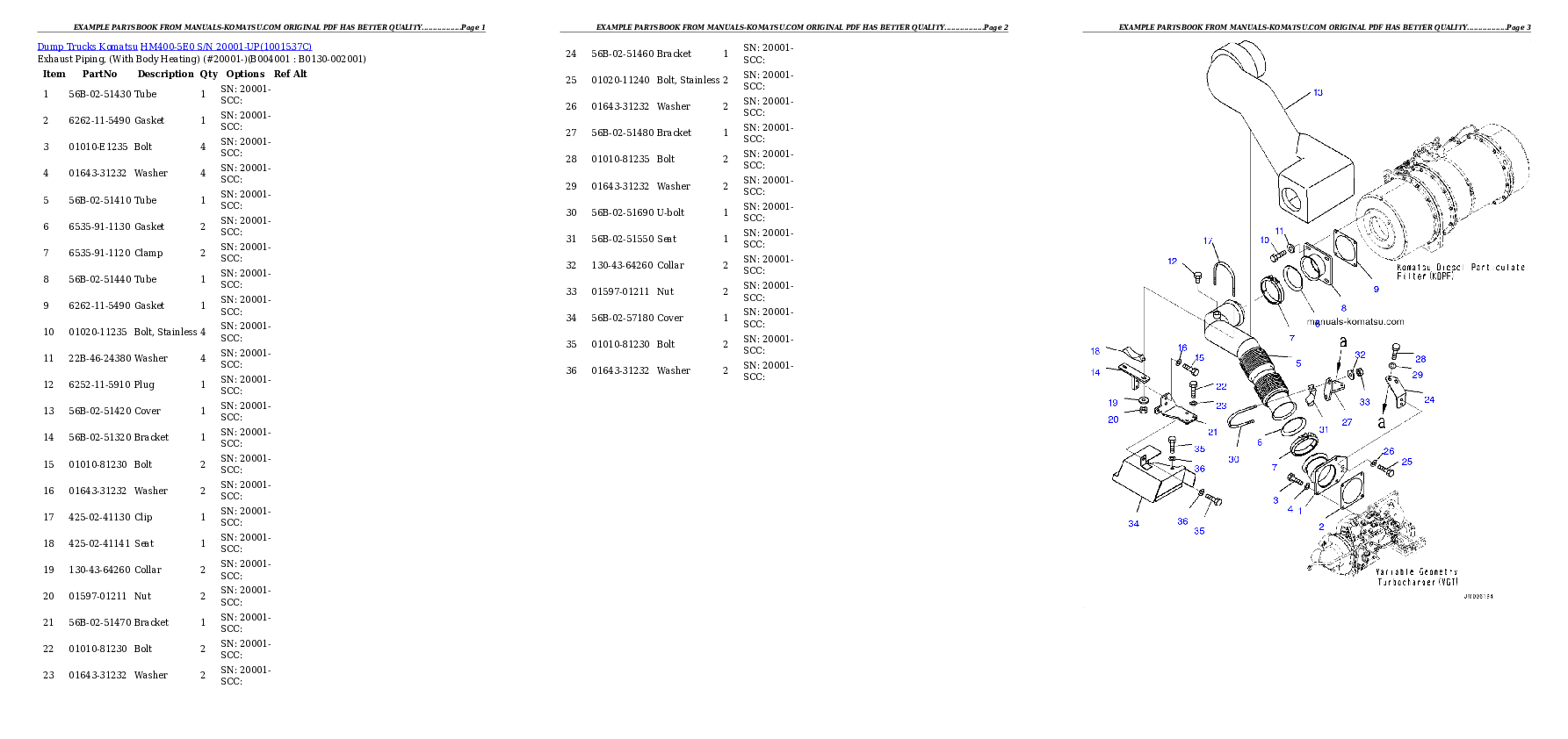 Protected: HM400-5E0 S/N 20001-UP Partsbook