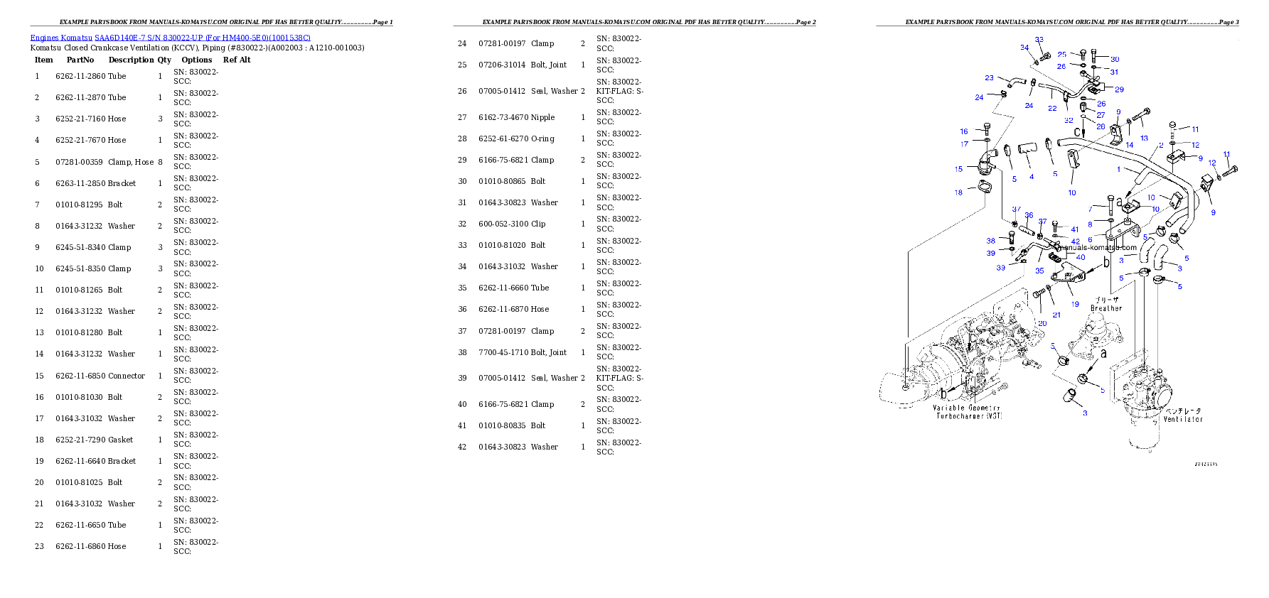 Protected: SAA6D140E-7 S/N 830022-UP (For HM400-5E0) Partsbook