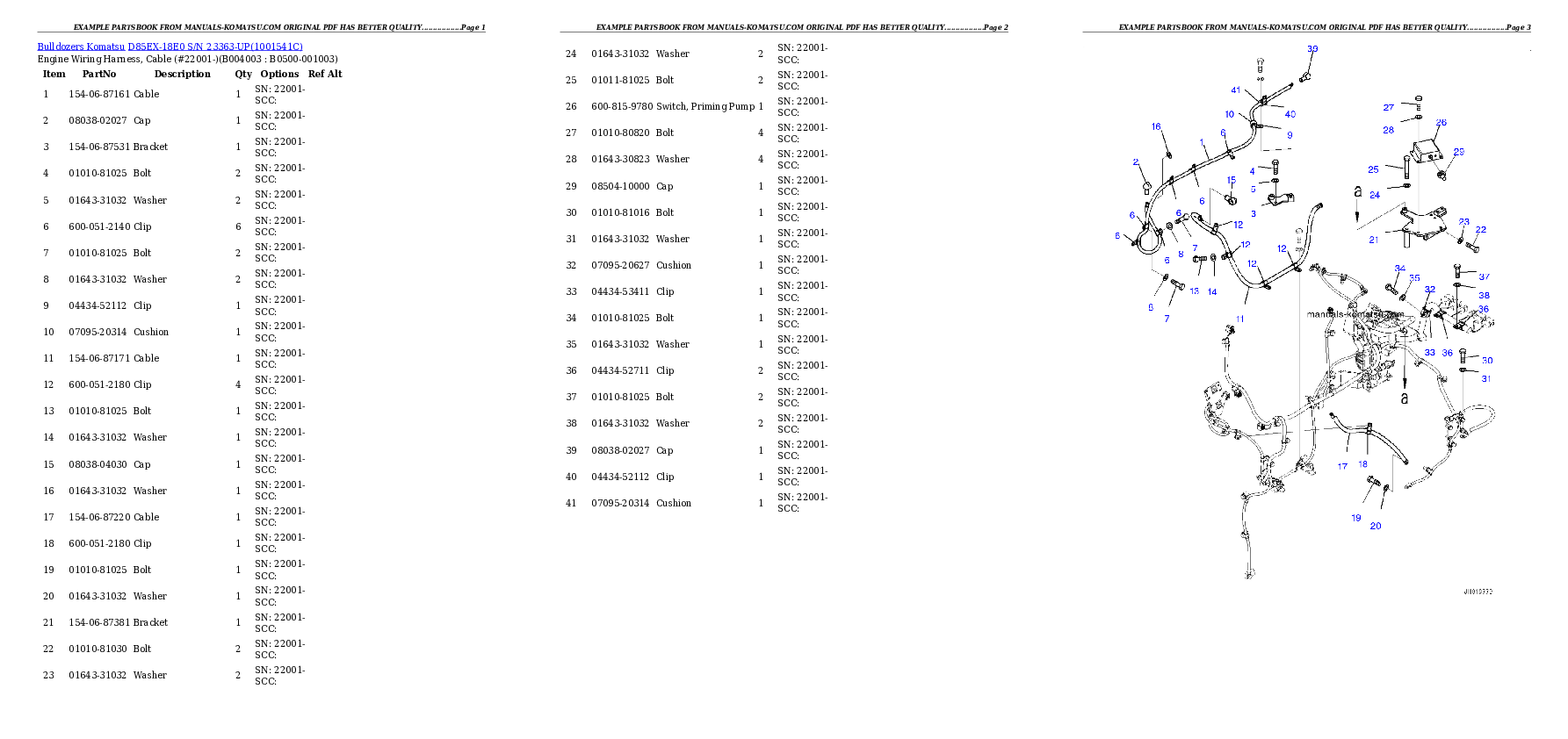 Protected: D85EX-18E0 S/N 23363-UP Partsbook