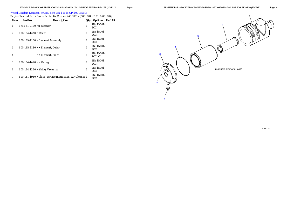 Protected: WA380-8E0 S/N 15648-UP Partsbook