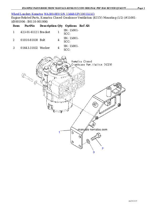 Protected: WA380-8E0 S/N 15648-UP Partsbook