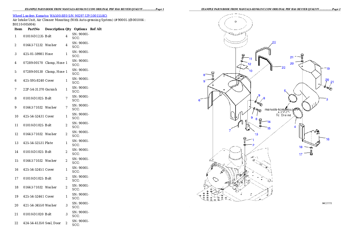 Protected: WA500-8E0 S/N 90297-UP Partsbook