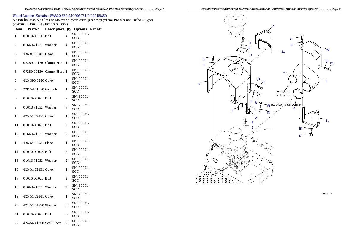 Protected: WA500-8E0 S/N 90297-UP Partsbook