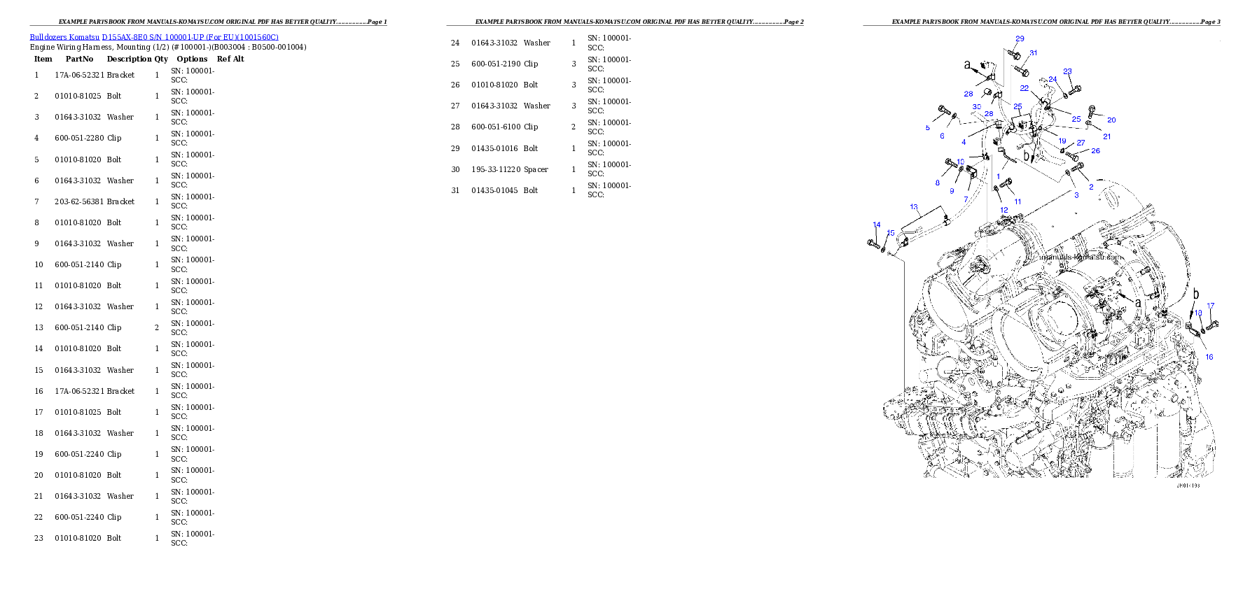 Protected: D155AX-8E0 S/N 100001-UP (For EU) Partsbook
