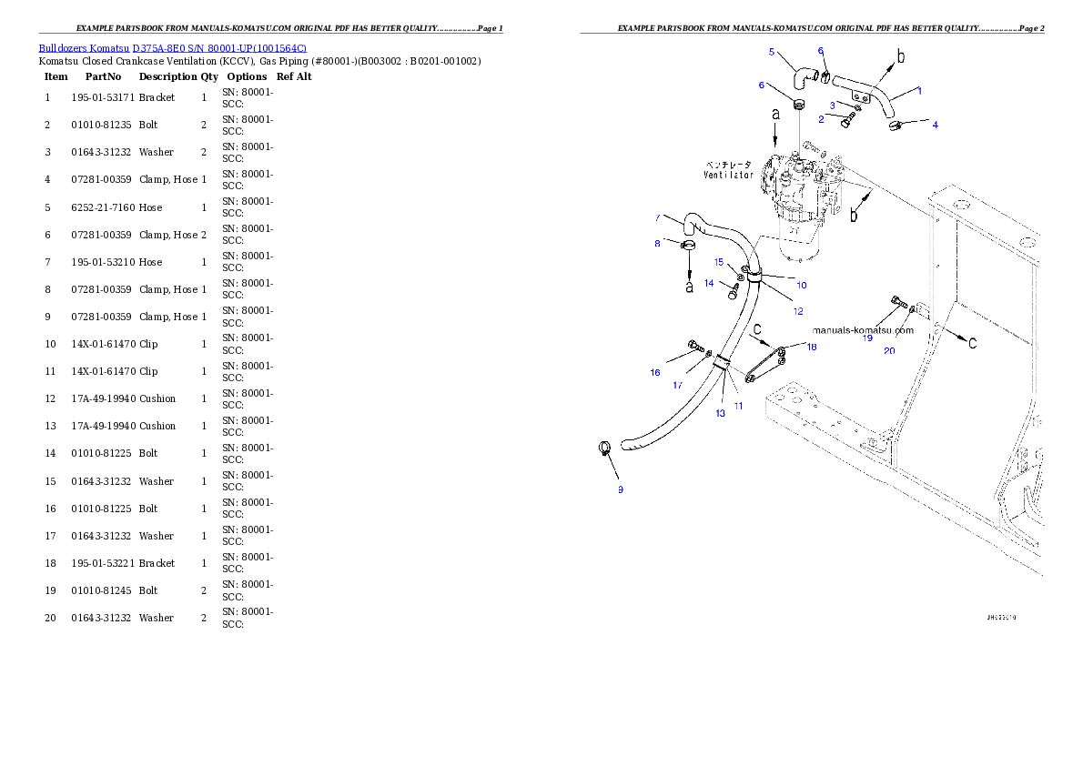 Protected: D375A-8E0 S/N 80001-UP Partsbook
