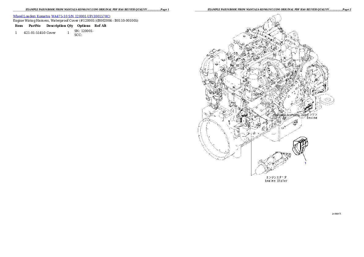 Protected: WA475-10 S/N 120001-UP Partsbook