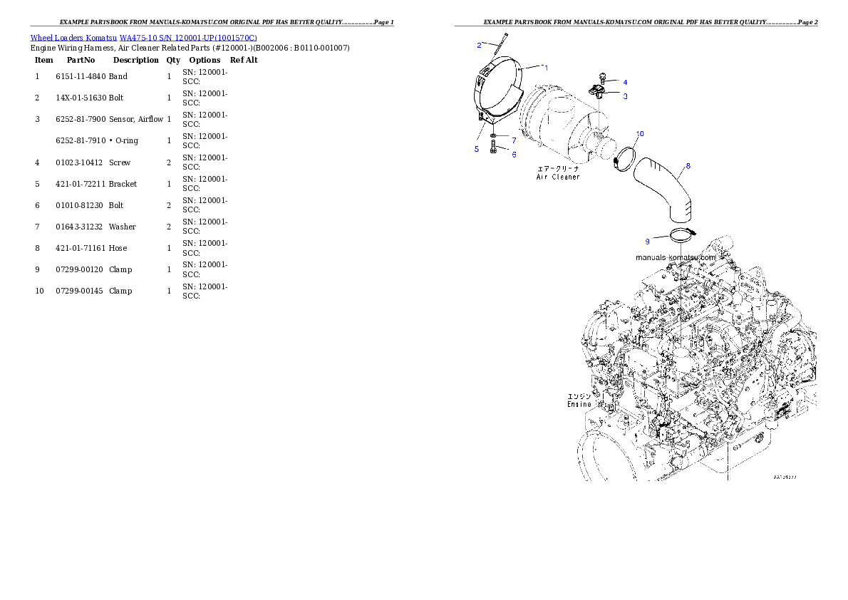 Protected: WA475-10 S/N 120001-UP Partsbook