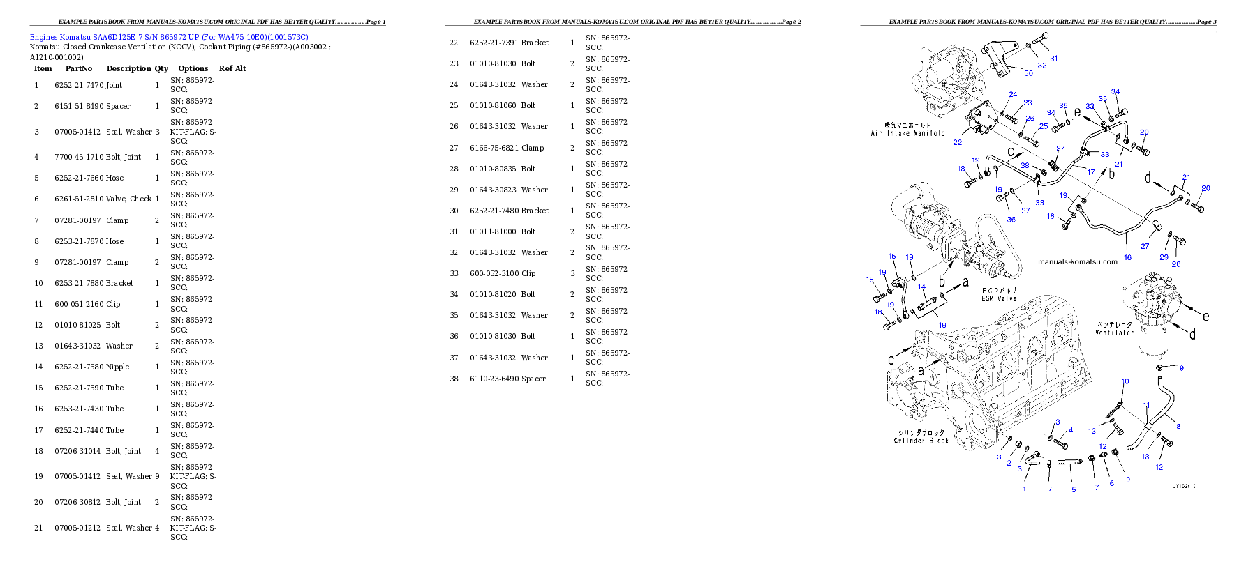 Protected: SAA6D125E-7 S/N 865972-UP (For WA475-10E0) Partsbook