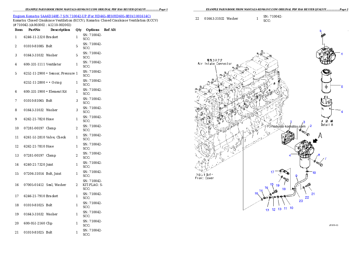 Protected: SAA6D140E-7 S/N 830235-UP (For WA500-8) Partsbook