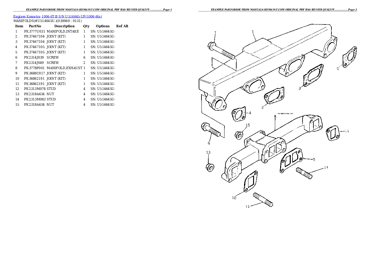 Protected: 1006-6T-B S/N U514645-UP Partsbook