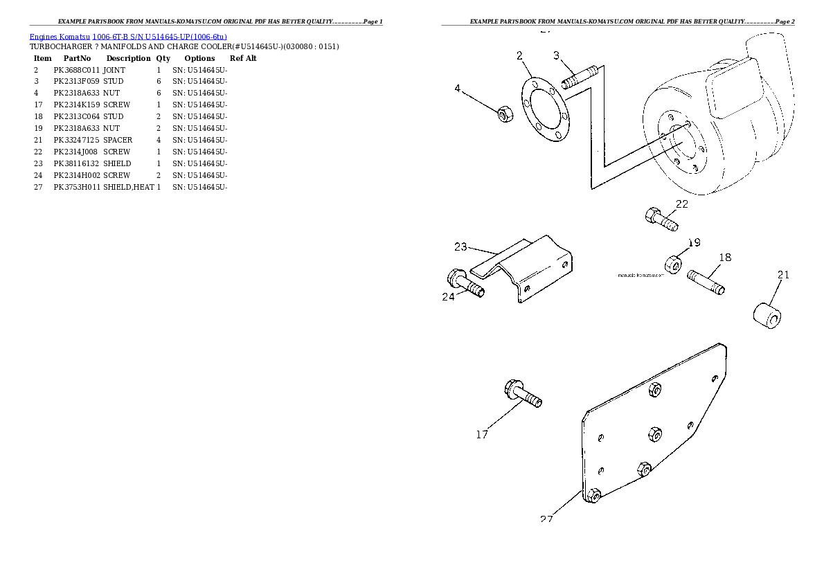 Protected: 1006-6T-B S/N U514645-UP Partsbook