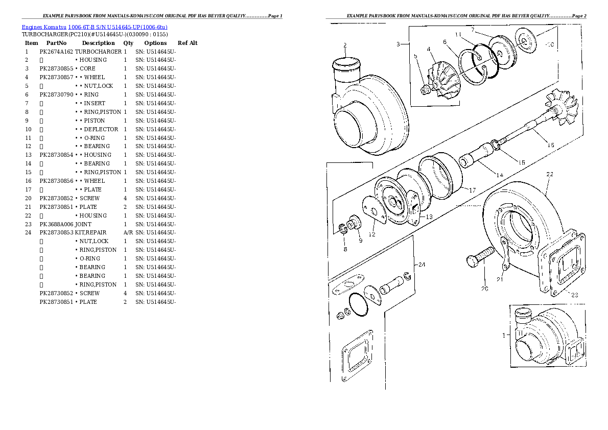 Protected: 1006-6T-B S/N U514645-UP Partsbook