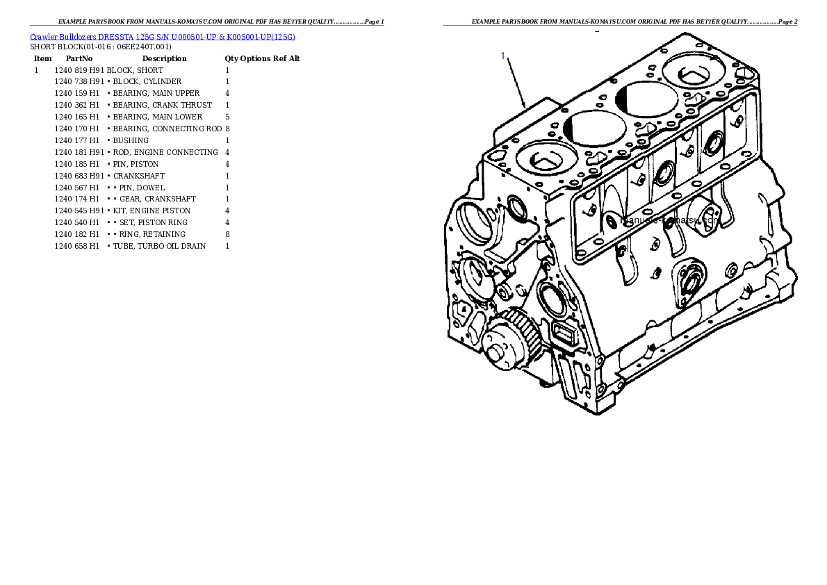 Protected: 125G S/N U000501-UP & K005001-UP Partsbook