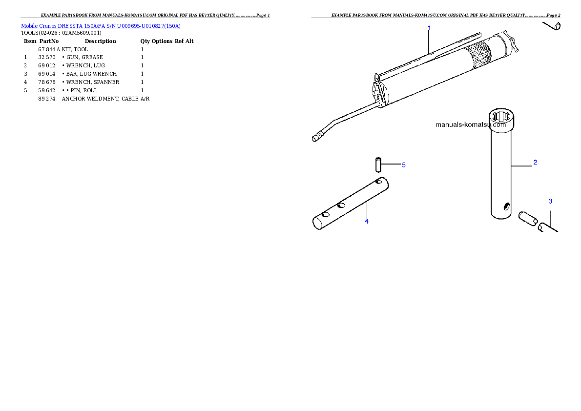 Protected: 150A/FA S/N U009695-U010827 Partsbook