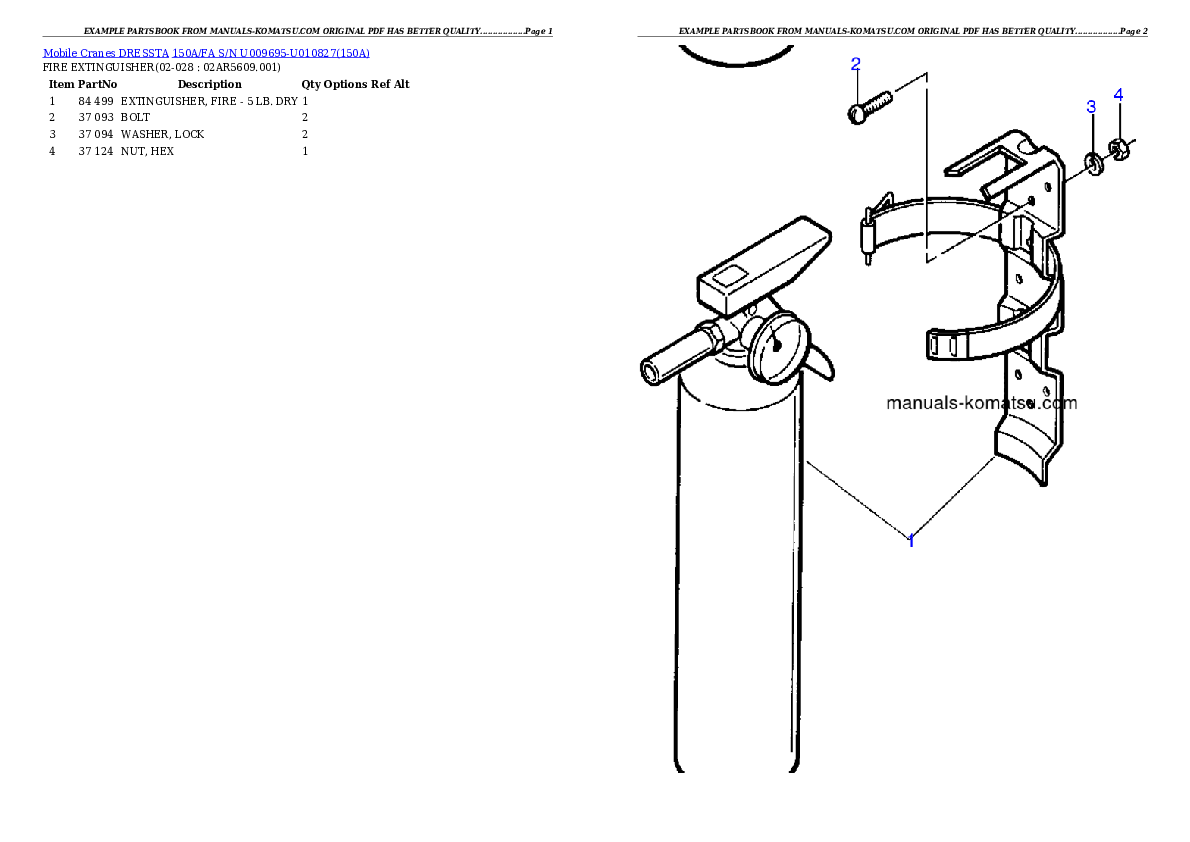 Protected: 150A/FA S/N U009695-U010827 Partsbook