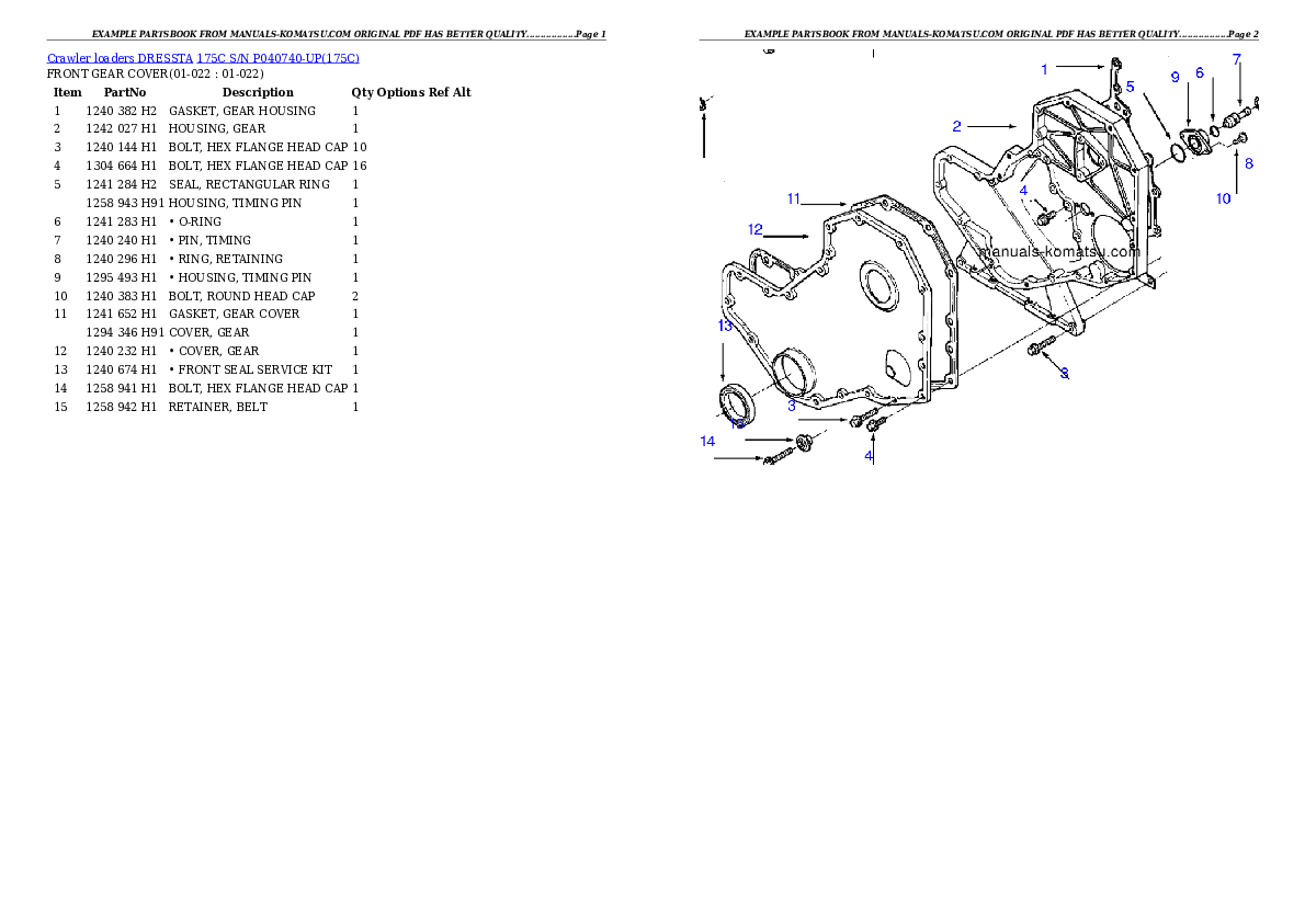 Protected: 175C S/N P040740-UP Partsbook