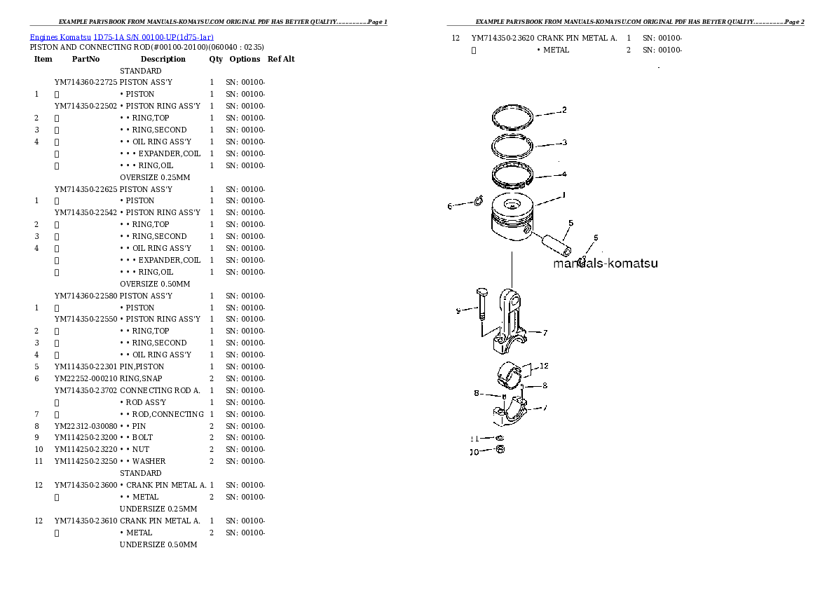 Protected: 1D75-1A S/N 00100-UP Partsbook