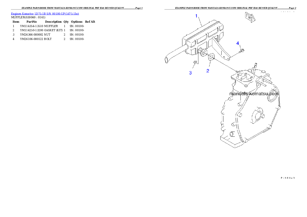 Protected: 1D75-1B S/N 00100-UP Partsbook
