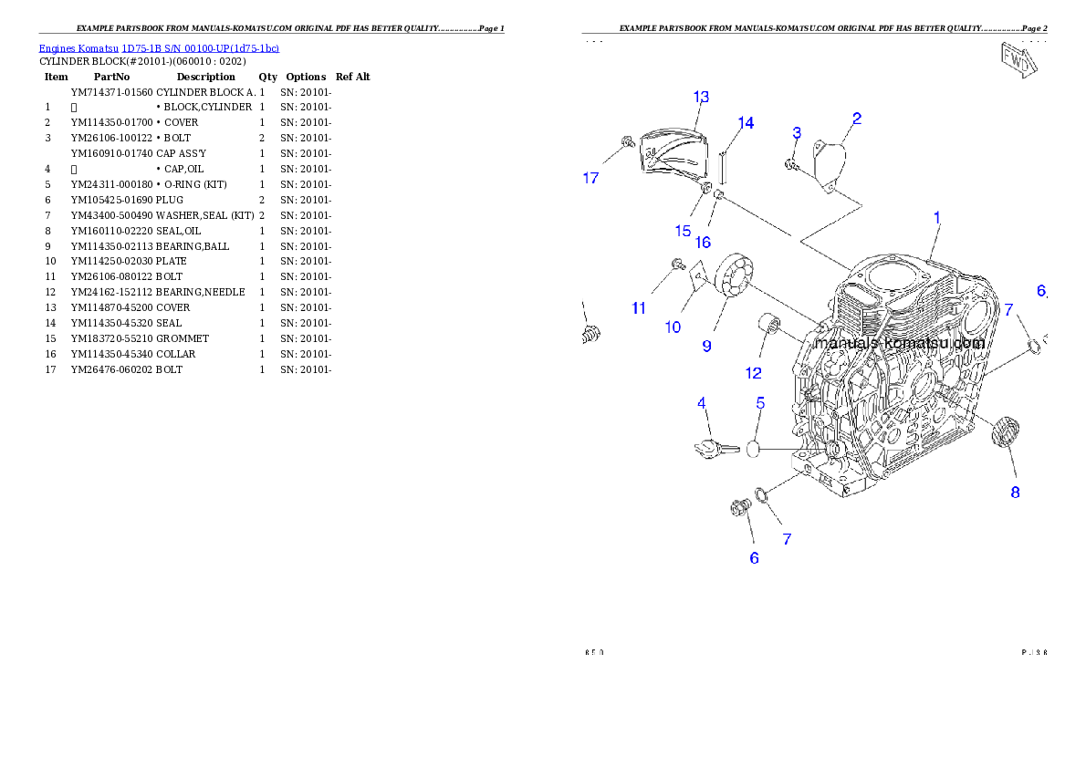 Protected: 1D75-1B S/N 00100-UP Partsbook