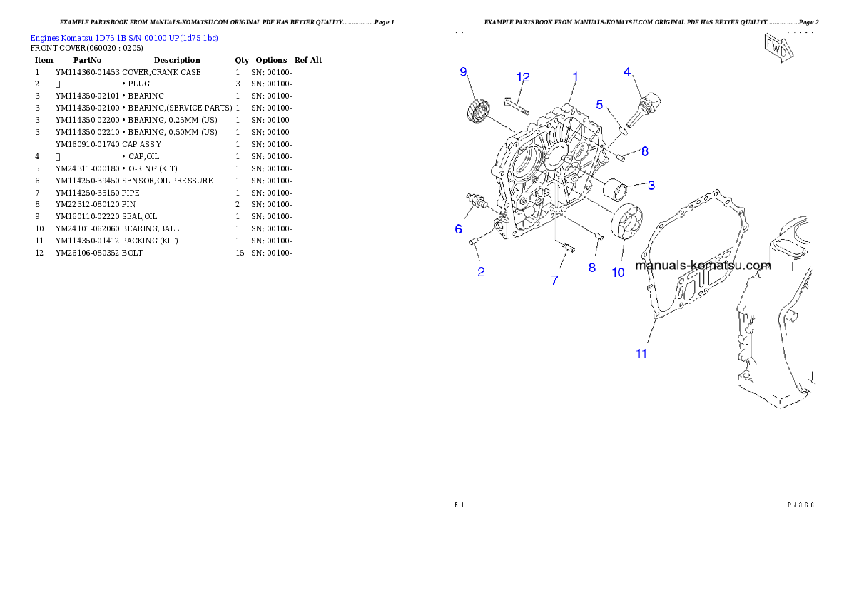 Protected: 1D75-1B S/N 00100-UP Partsbook
