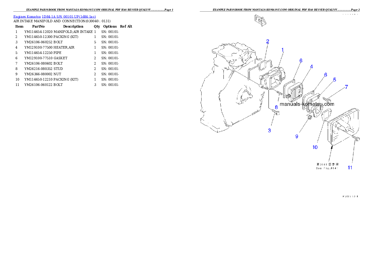 Protected: 1D84-1A S/N 00101-UP Partsbook