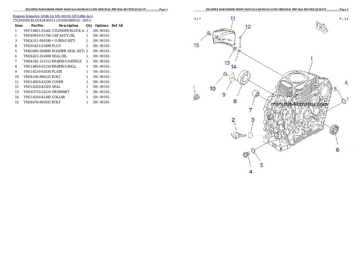 Protected: 1D84-1A S/N 00101-UP Partsbook