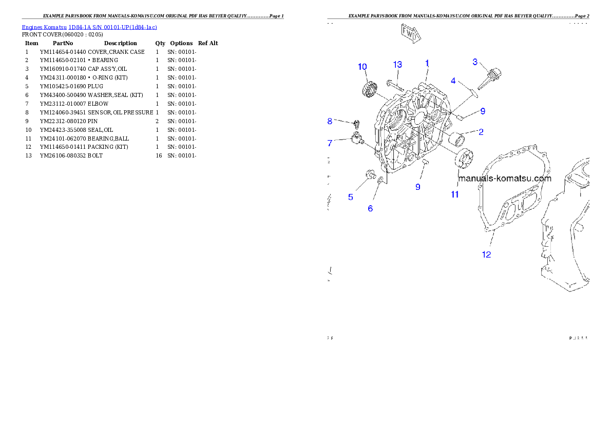Protected: 1D84-1A S/N 00101-UP Partsbook