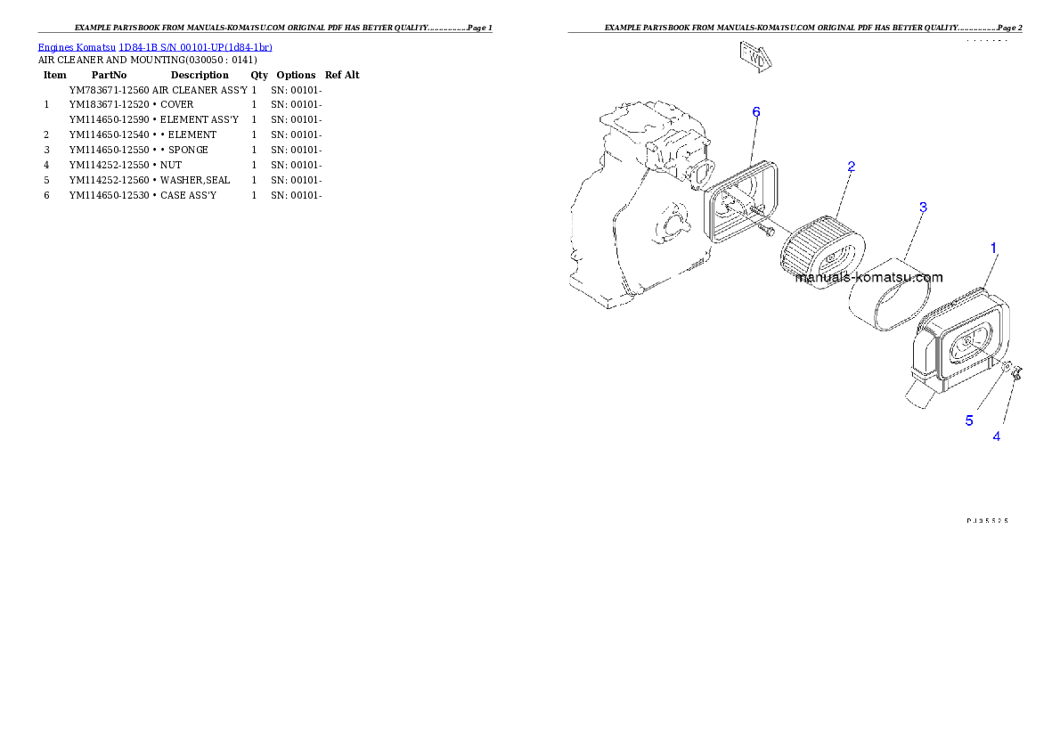 Protected: 1D84-1B S/N 00101-UP Partsbook