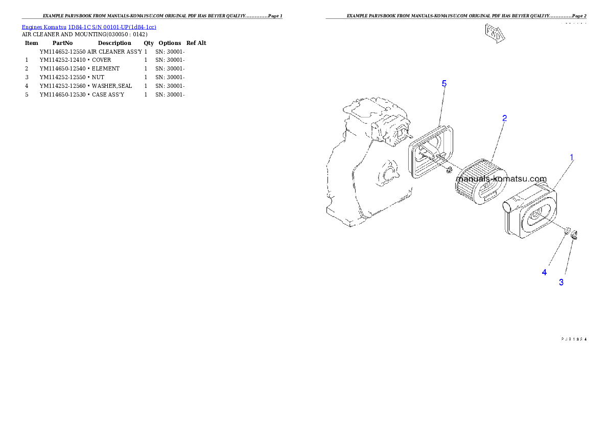 Protected: 1D84-1C S/N 00101-UP Partsbook