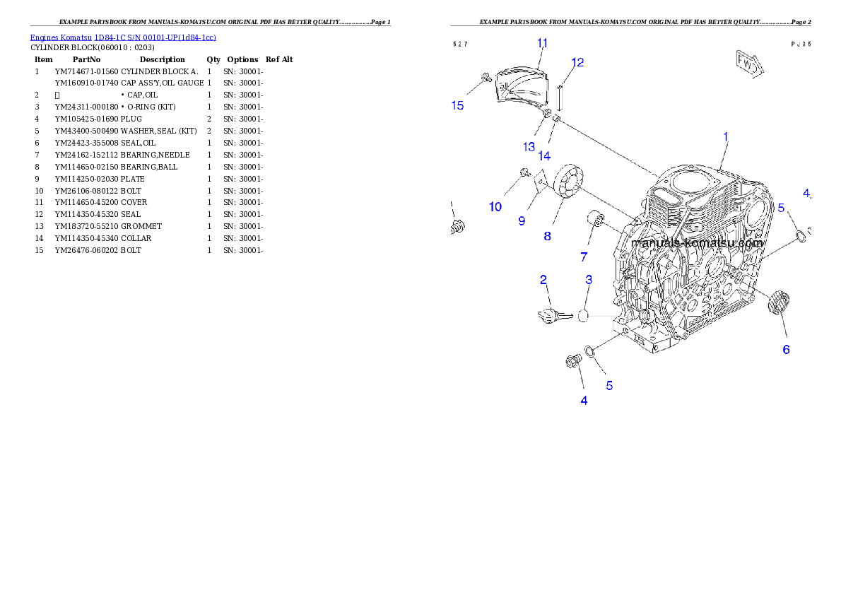 Protected: 1D84-1C S/N 00101-UP Partsbook