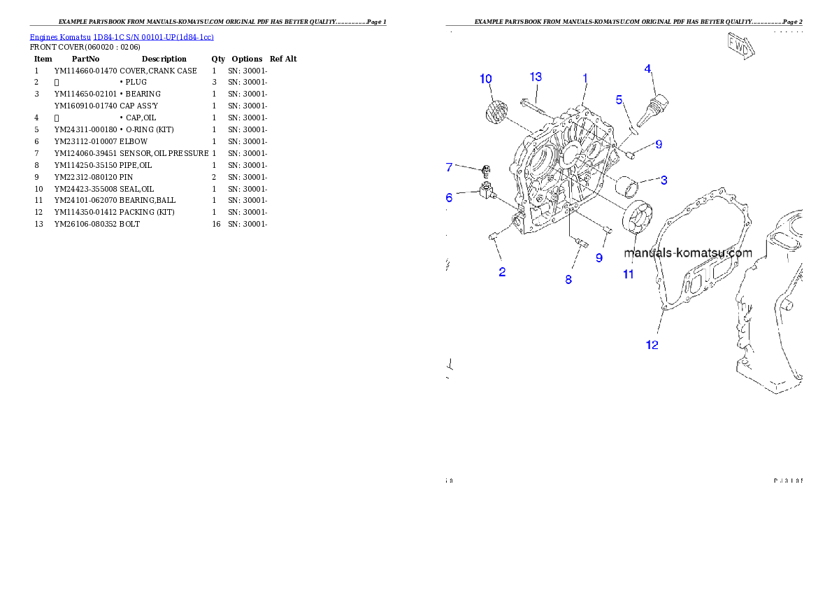Protected: 1D84-1C S/N 00101-UP Partsbook