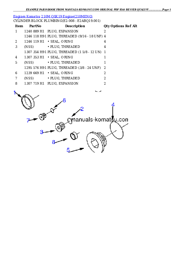 Protected: 210M QSK19 Engine Partsbook