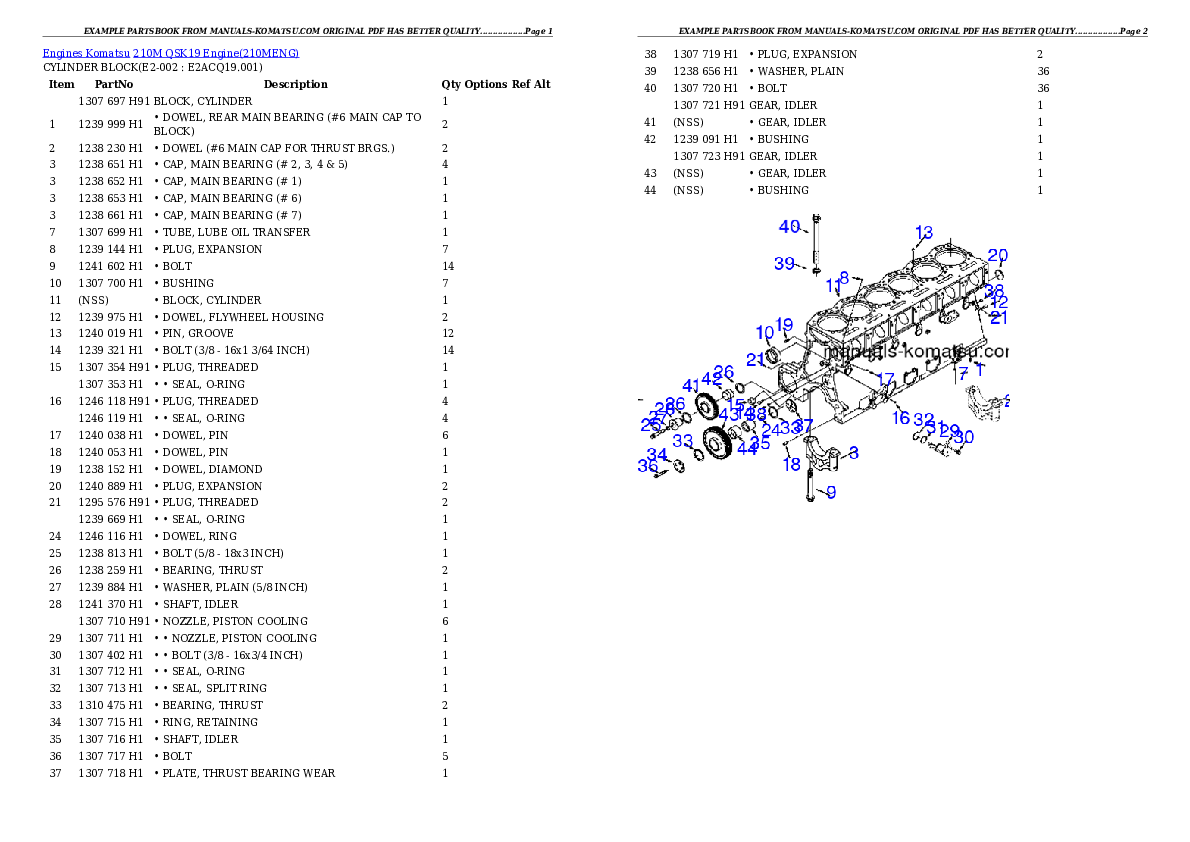 Protected: 210M QSK19 Engine Partsbook