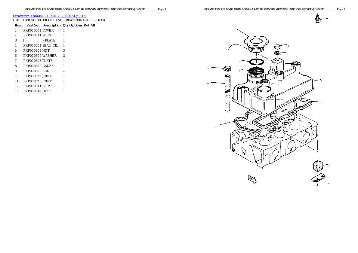212 S/N 21200007-Up Partsbook