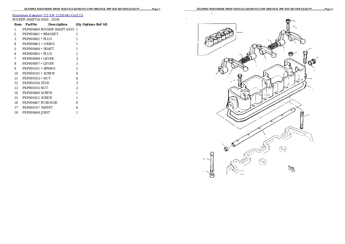 222 S/N 22201043-Up Partsbook