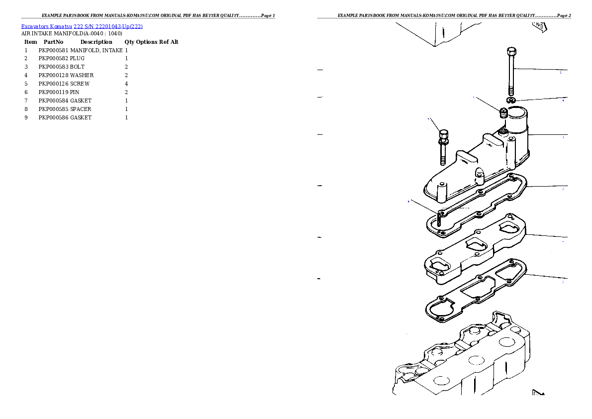 Protected: 222 S/N 22201043-Up Partsbook