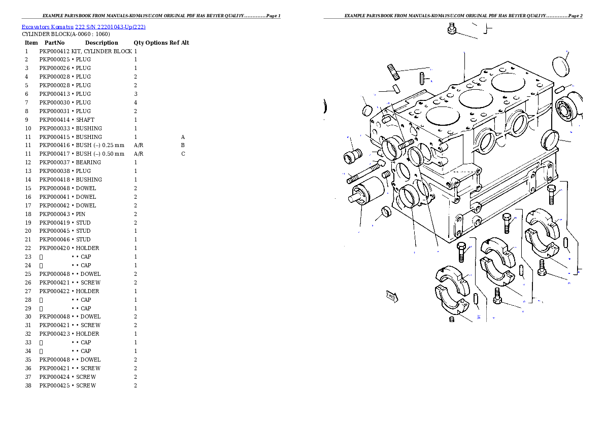 Protected: 222 S/N 22201043-Up Partsbook