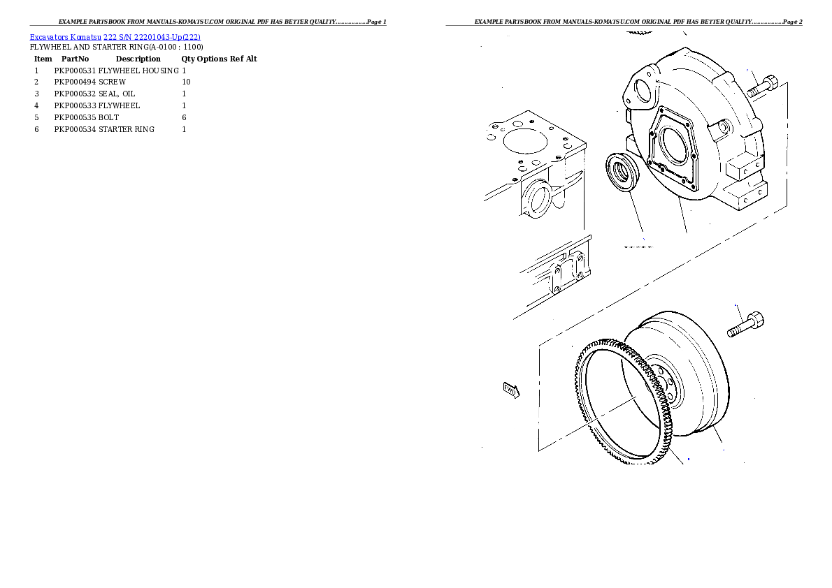 Protected: 222 S/N 22201043-Up Partsbook