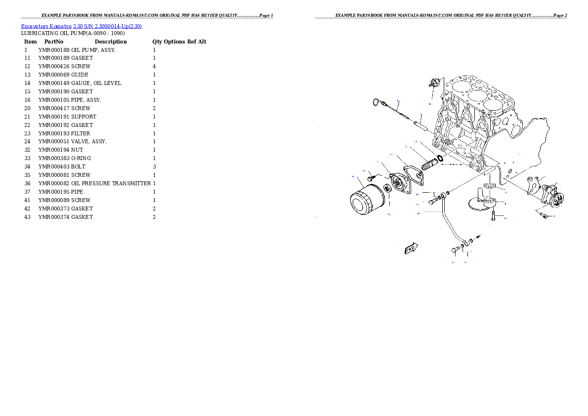 Protected: 230 S/N 23000014-Up Partsbook