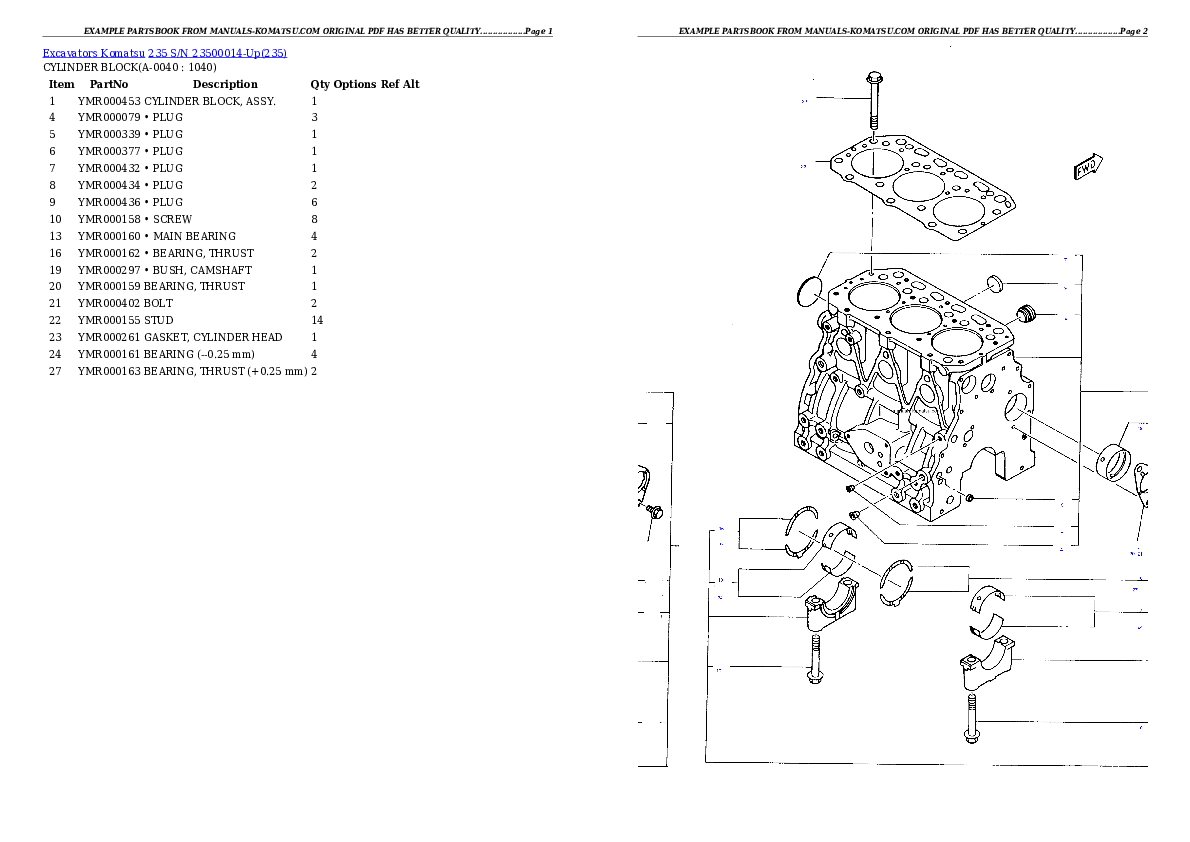 Protected: 235 S/N 23500014-Up Partsbook