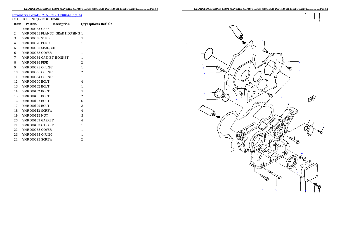 Protected: 235 S/N 23500014-Up Partsbook