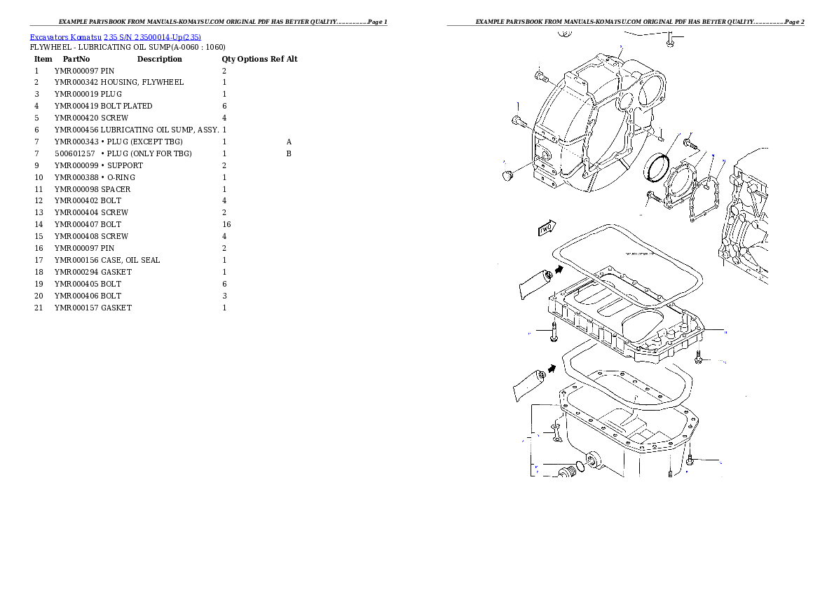 Protected: 235 S/N 23500014-Up Partsbook