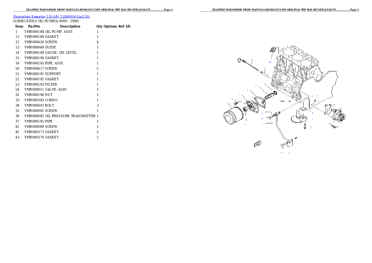 Protected: 235 S/N 23500014-Up Partsbook